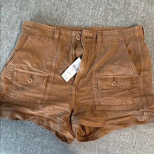 American Eagle Outfitters Brown Cargo Shorts High-Waisted
